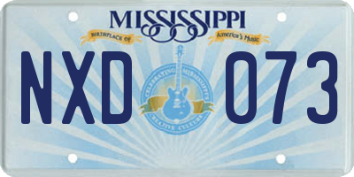 MS license plate NXD073