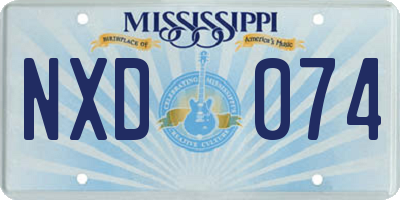 MS license plate NXD074