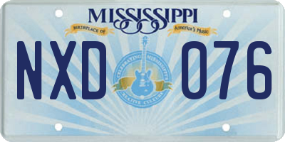 MS license plate NXD076