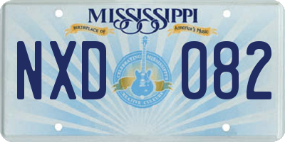 MS license plate NXD082