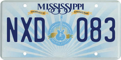 MS license plate NXD083