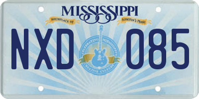 MS license plate NXD085
