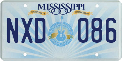 MS license plate NXD086