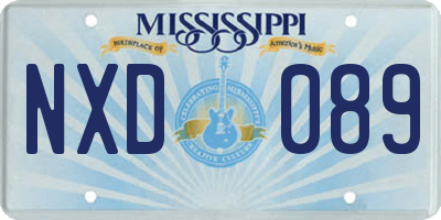 MS license plate NXD089