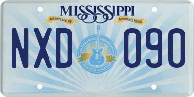 MS license plate NXD090