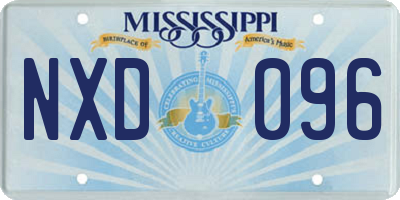 MS license plate NXD096