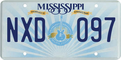 MS license plate NXD097