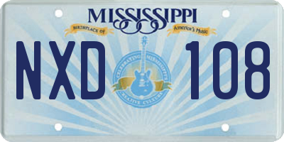 MS license plate NXD108