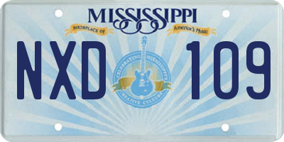 MS license plate NXD109