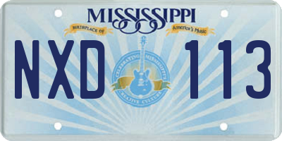 MS license plate NXD113