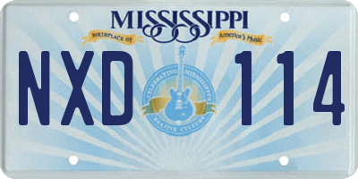 MS license plate NXD114