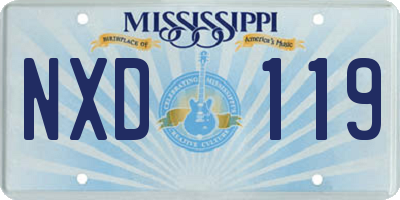 MS license plate NXD119