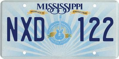 MS license plate NXD122
