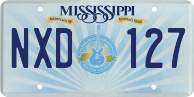 MS license plate NXD127