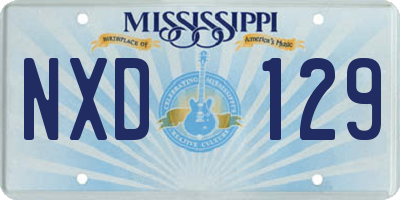 MS license plate NXD129