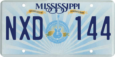 MS license plate NXD144