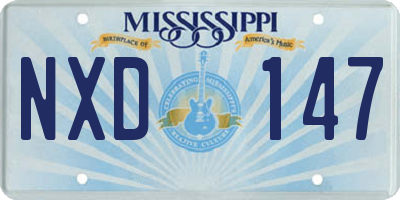 MS license plate NXD147
