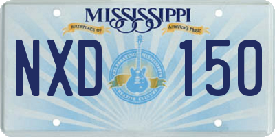 MS license plate NXD150