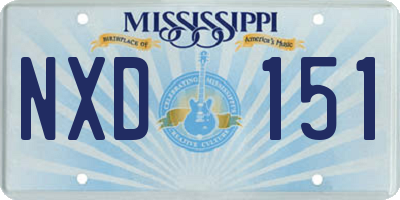 MS license plate NXD151