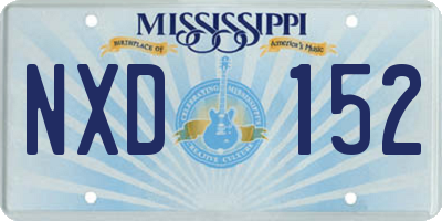 MS license plate NXD152