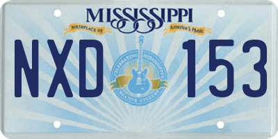 MS license plate NXD153