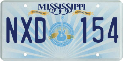 MS license plate NXD154