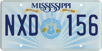 MS license plate NXD156
