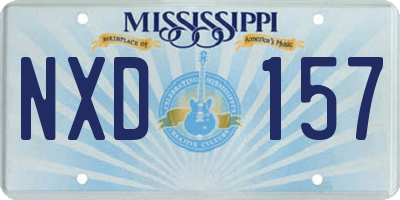 MS license plate NXD157
