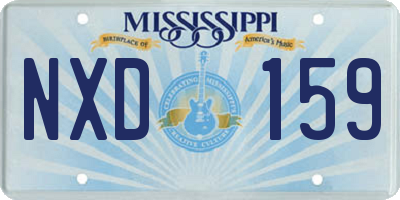 MS license plate NXD159
