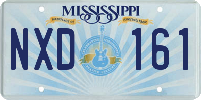 MS license plate NXD161