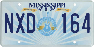 MS license plate NXD164