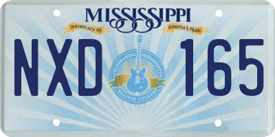 MS license plate NXD165