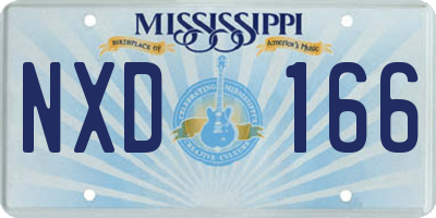 MS license plate NXD166