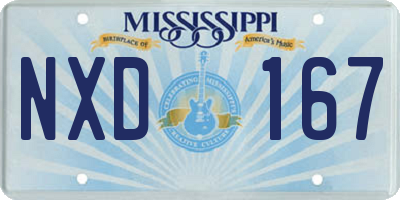 MS license plate NXD167