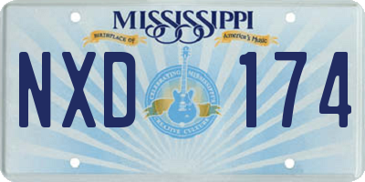 MS license plate NXD174
