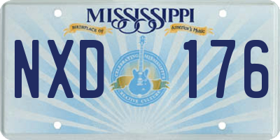 MS license plate NXD176
