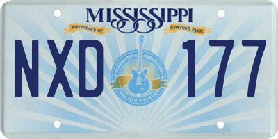 MS license plate NXD177