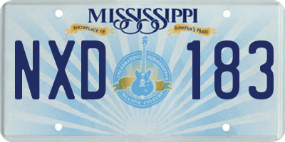 MS license plate NXD183