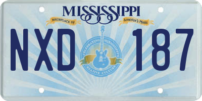 MS license plate NXD187