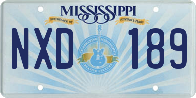MS license plate NXD189