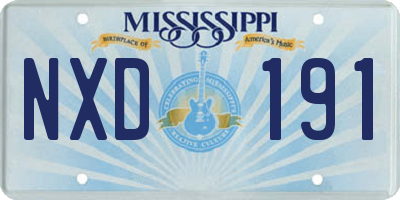 MS license plate NXD191