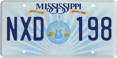 MS license plate NXD198
