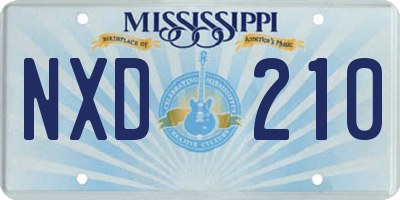 MS license plate NXD210