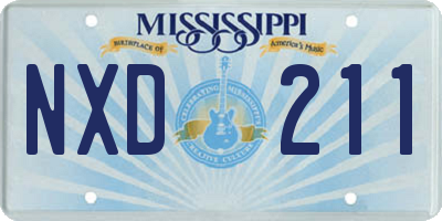 MS license plate NXD211