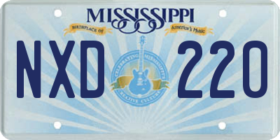 MS license plate NXD220