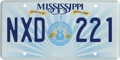 MS license plate NXD221