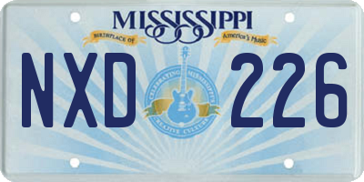 MS license plate NXD226