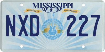 MS license plate NXD227