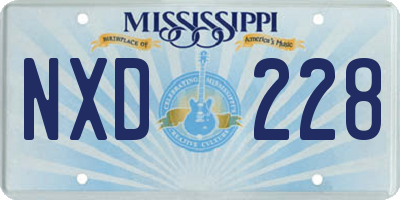 MS license plate NXD228