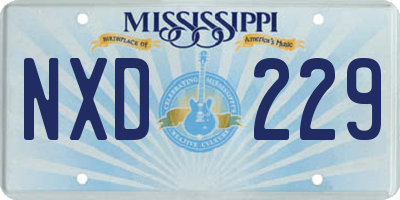 MS license plate NXD229